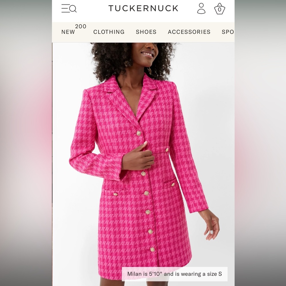 Tuckernuck - POMANDER PLACE Magenta Tweed Stacie Dress
